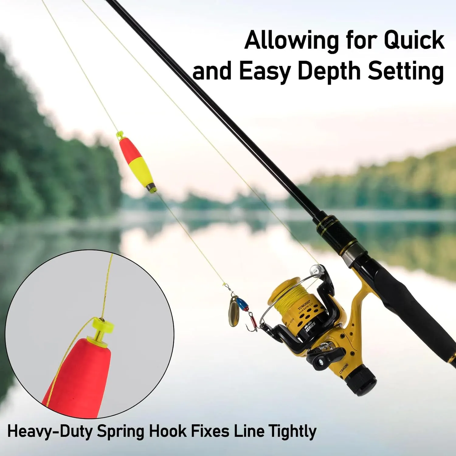 10-Pack Fishing Bobbers Floats, Weighted Bobbers for Fishing Cigar EVA Foam Snap-on Floats Corks Floaters Buoys for Crappie Bass Panfish Bluegills Trout
