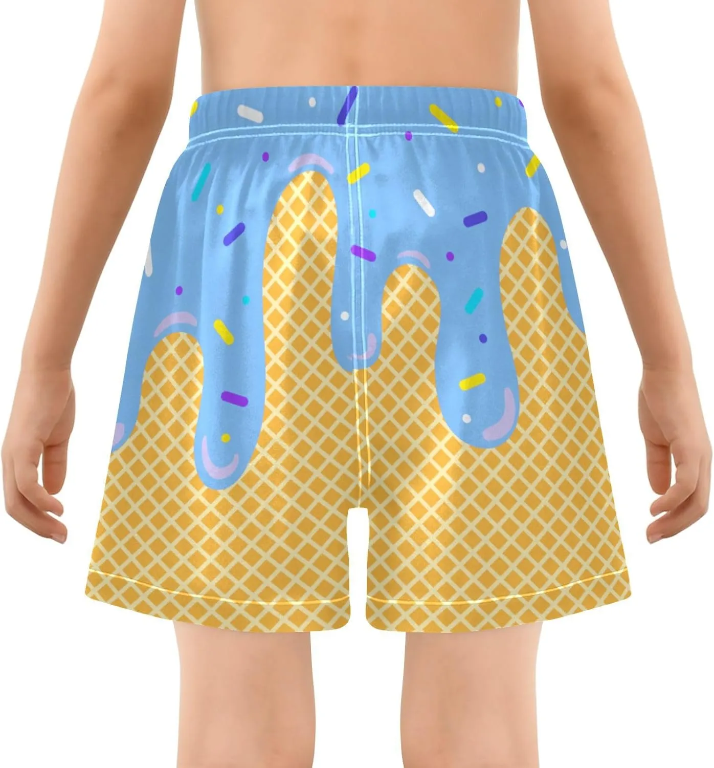 Boys Swim Trunks with Compression Liner Quick Dry Board Shorts with Boxer Brief Bathing Suit 4-14 Years