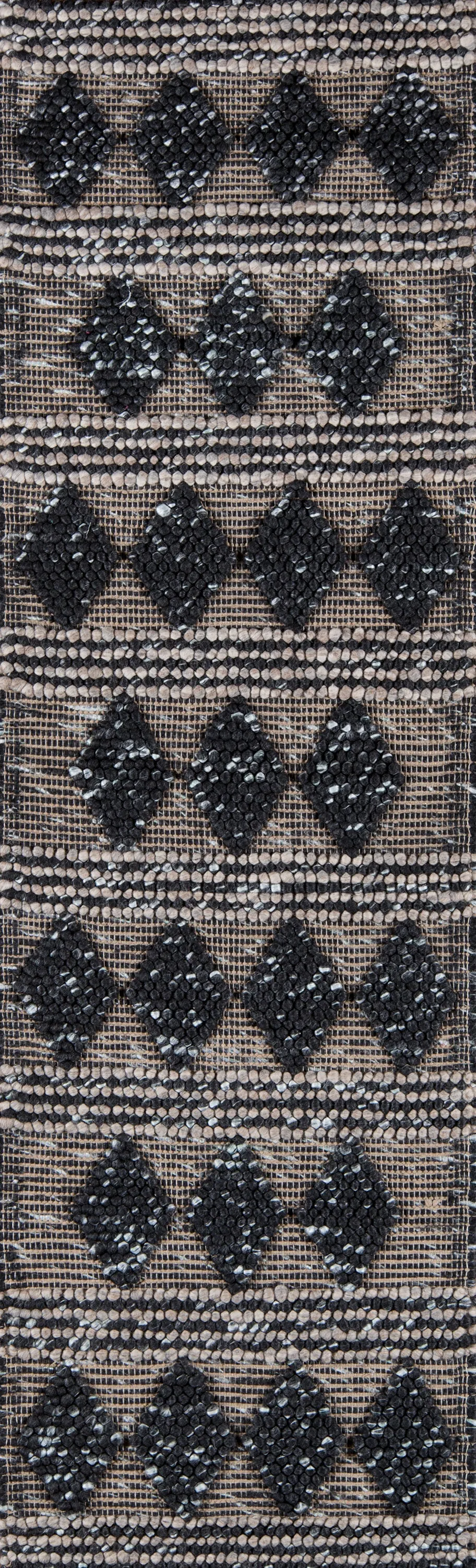 Contemporary Hand Woven Black Rug
