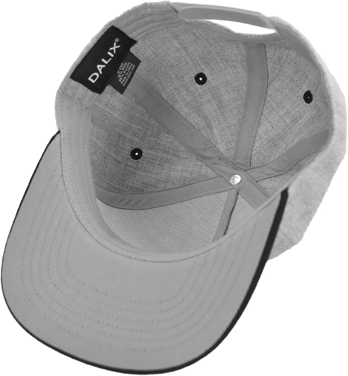 DALIX Premium Wool Blend Hat Flat Bill Cap Snapback Black Dark Gray Maroon Light