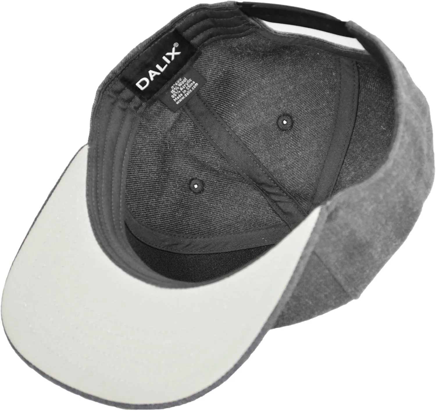 DALIX Premium Wool Blend Hat Flat Bill Cap Snapback Black Dark Gray Maroon Light