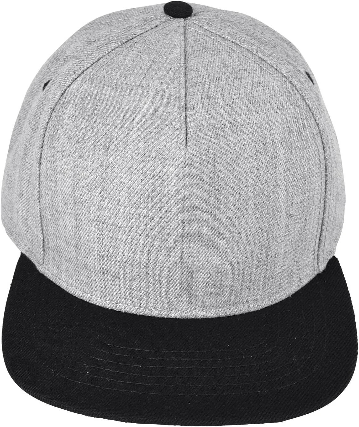DALIX Premium Wool Blend Hat Flat Bill Cap Snapback Black Dark Gray Maroon Light