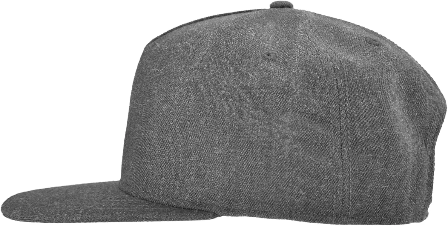 DALIX Premium Wool Blend Hat Flat Bill Cap Snapback Black Dark Gray Maroon Light