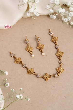 Elephant White Stone Choker