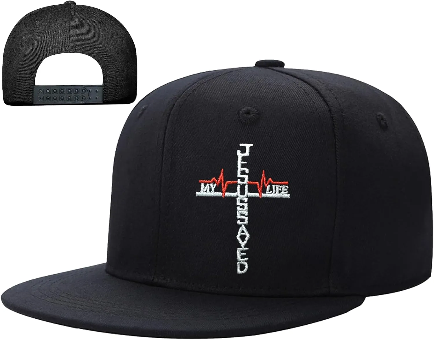 Flat Bill Hats for Men Embroidery Mens Snapback Hats Flat Brim Snap Back Skeleton Skull Hat