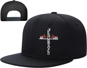 Flat Bill Hats for Men Embroidery Mens Snapback Hats Flat Brim Snap Back Skeleton Skull Hat
