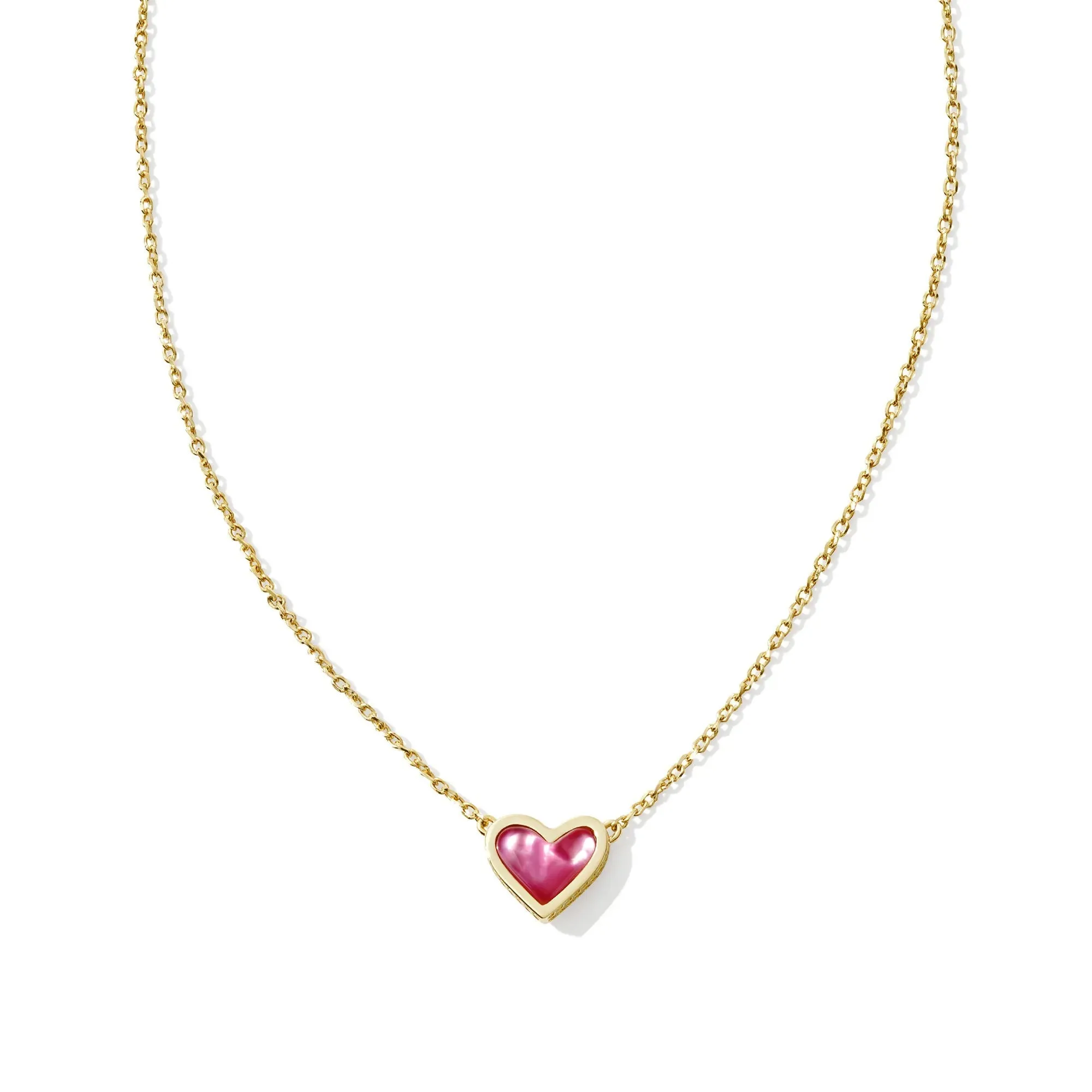 Kendra Scott Framed Ari Heart Short Pendant Necklace in Azalea Illusion