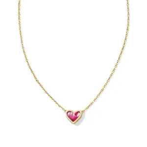 Kendra Scott Framed Ari Heart Short Pendant Necklace in Azalea Illusion