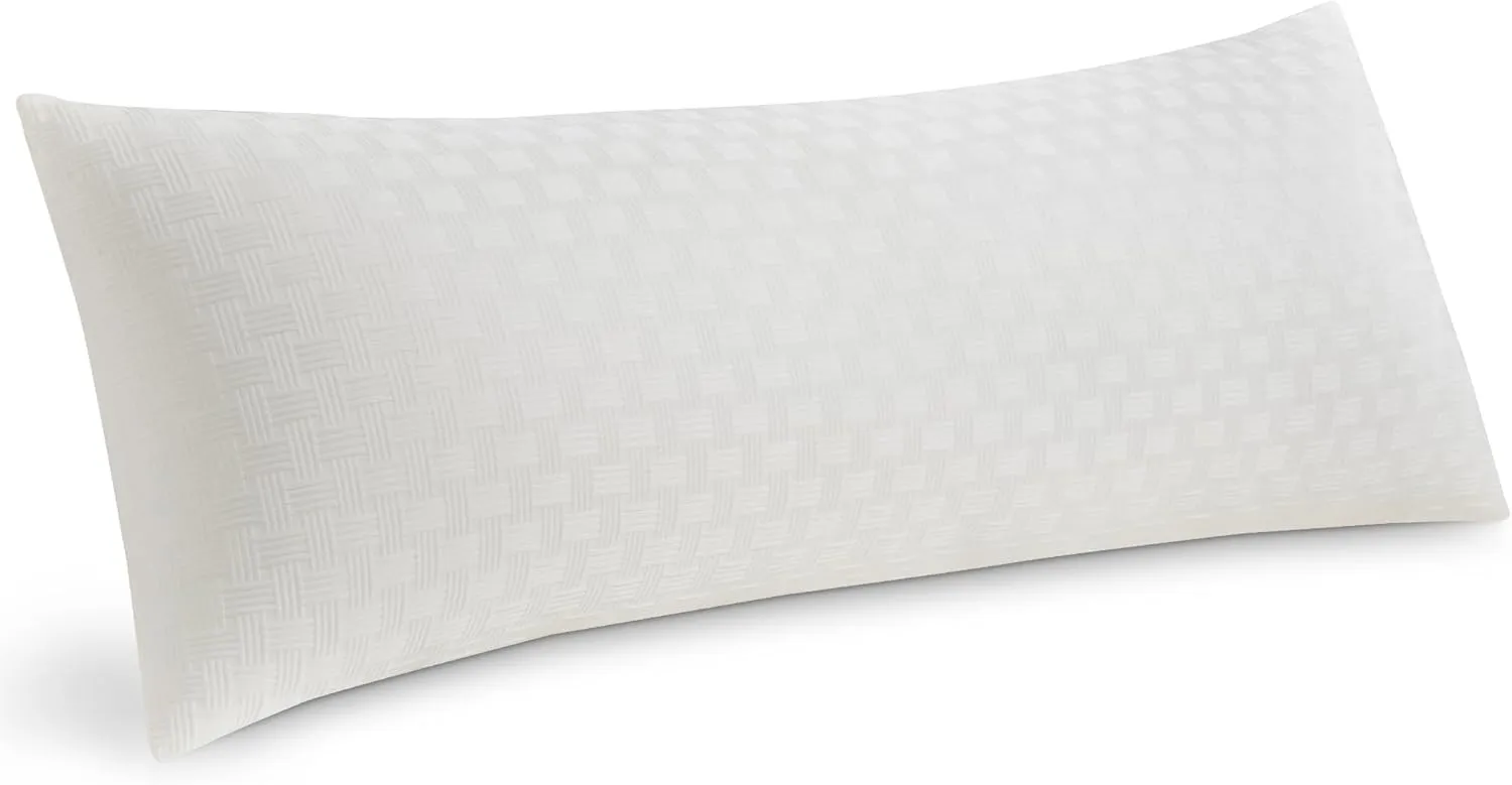 Leeden Full Body Pillow for Adults, Soft and Fluffy Long Pillow Insert, Breathable Pillow for Side Sleepers and Bed Support20x54 Ivory White