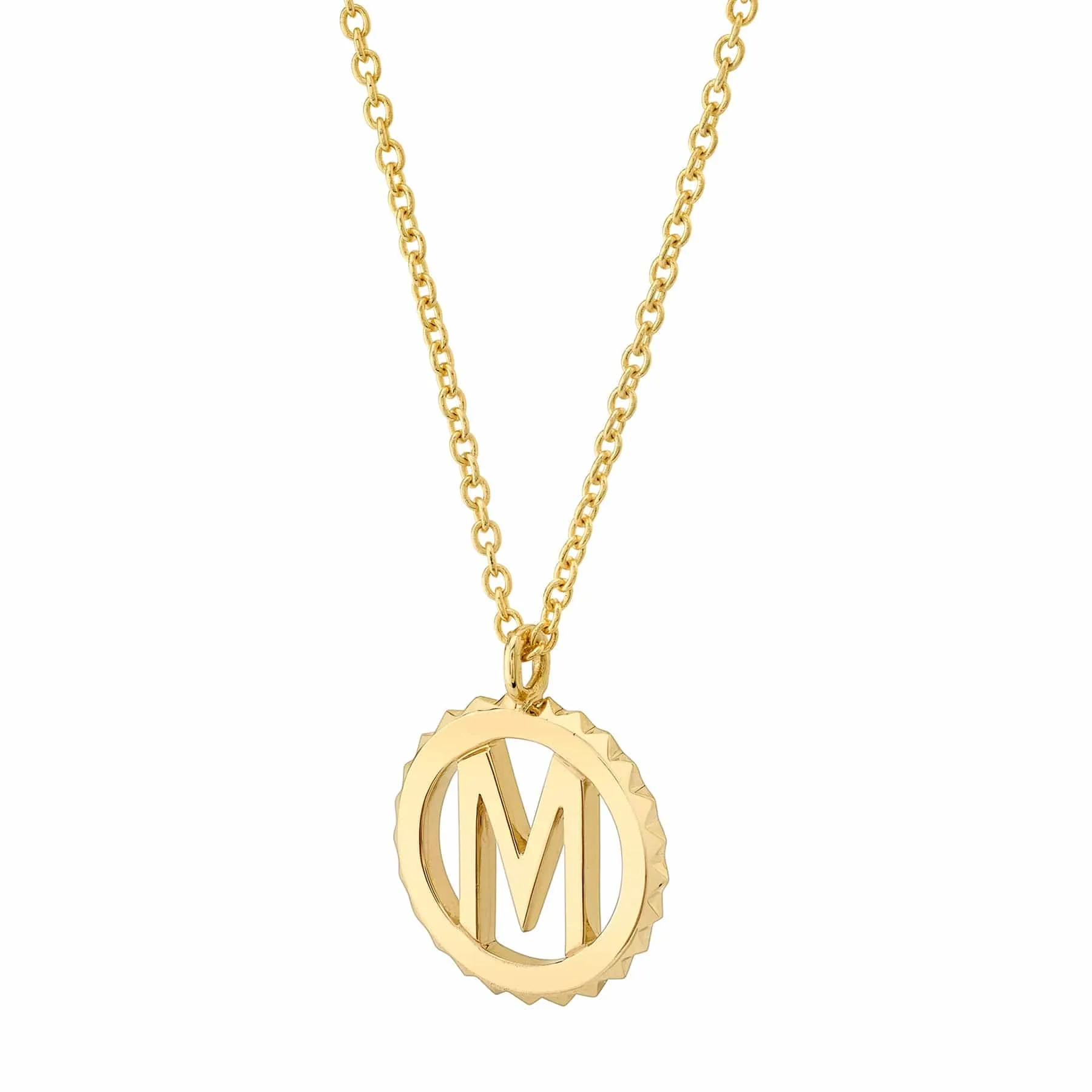 Mini Tetra Initial Medallion P364YG