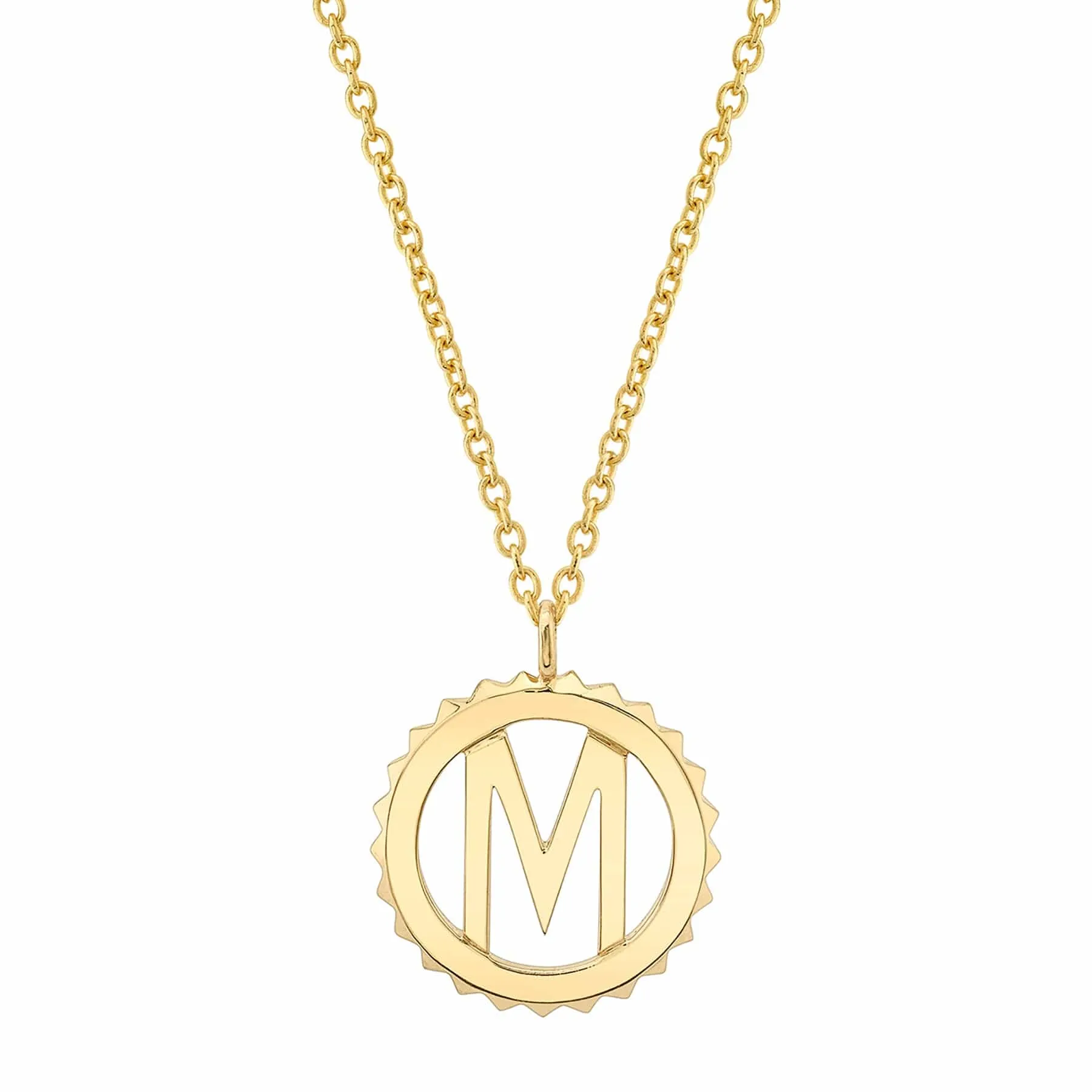 Mini Tetra Initial Medallion P364YG