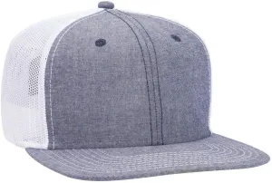 OTTO Snap 6 Panel Pro Style Cotton Blend Chambray Snapback Hat