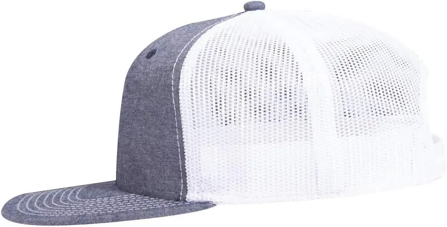 OTTO Snap 6 Panel Pro Style Cotton Blend Chambray Snapback Hat