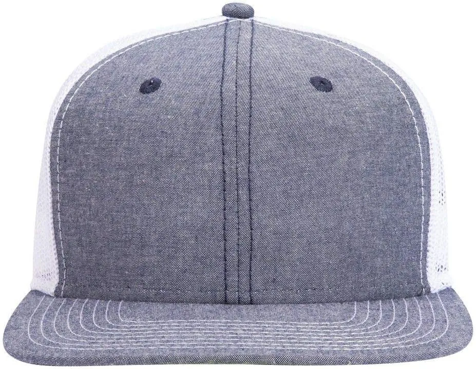 OTTO Snap 6 Panel Pro Style Cotton Blend Chambray Snapback Hat